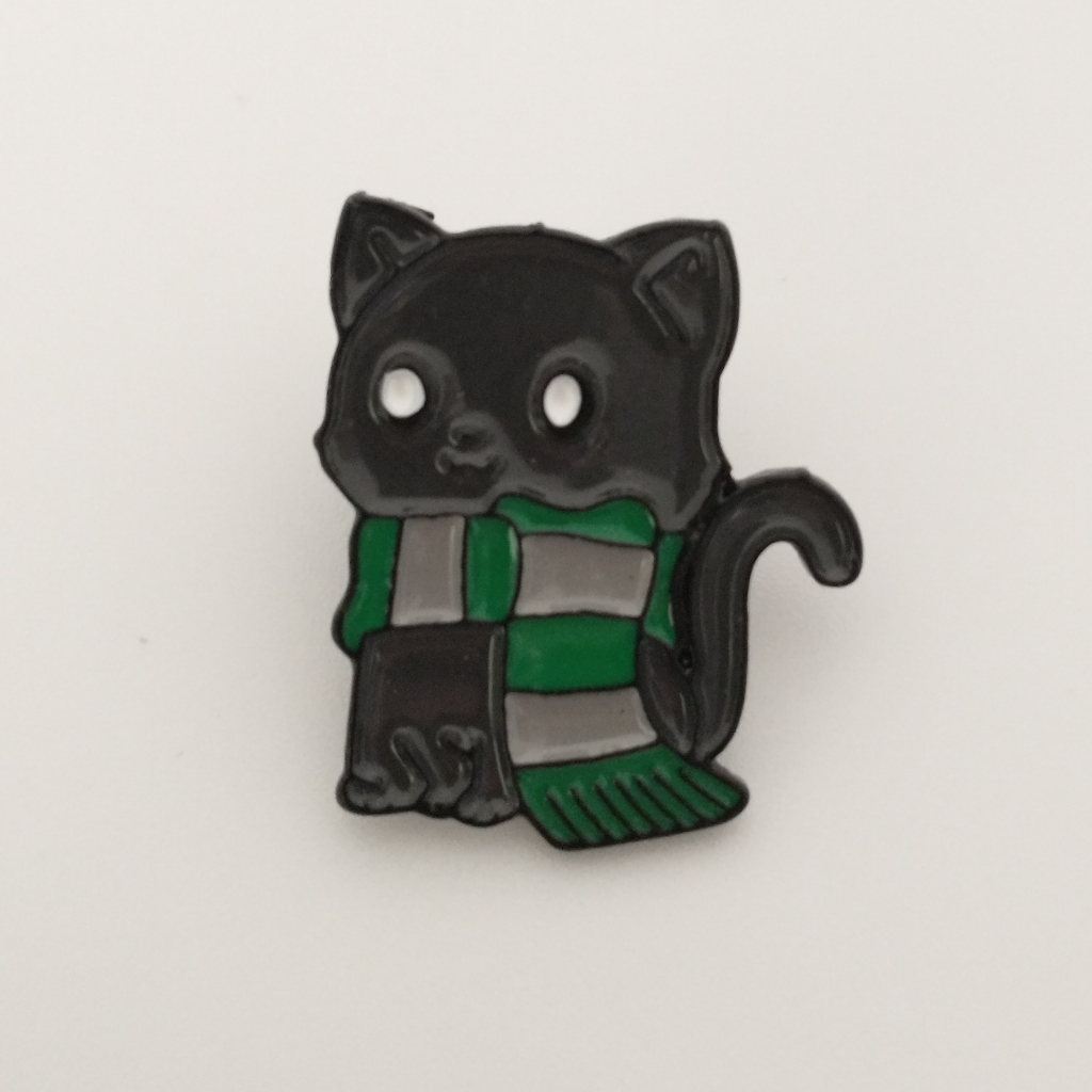 3/$30 Black Cat With A Scarf Enamel Pin New